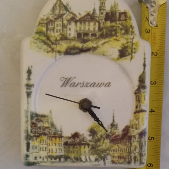 Clock ceramic from Poland with name 'of polish capital Warszawa - Picture 4 of 5